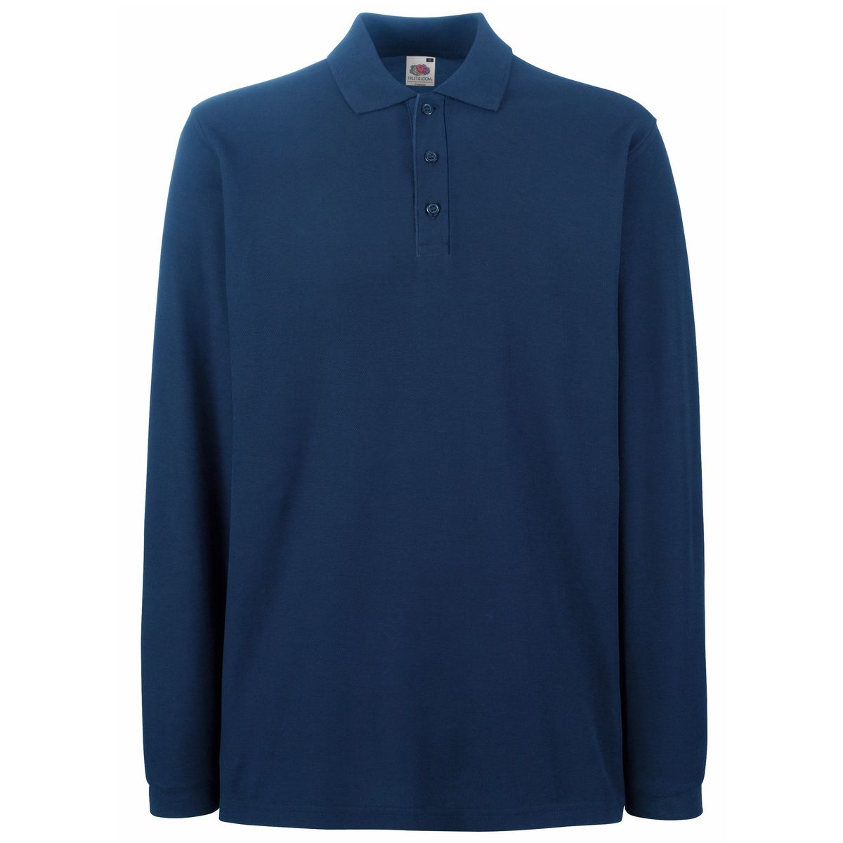 Herren Langarm Baumwoll-Poloshirt