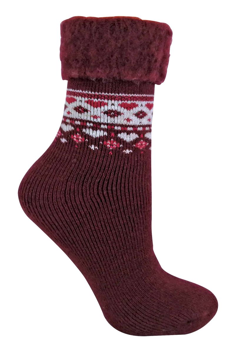 Damen Thermo-Winter-Bettsocken im Nordic-Stil