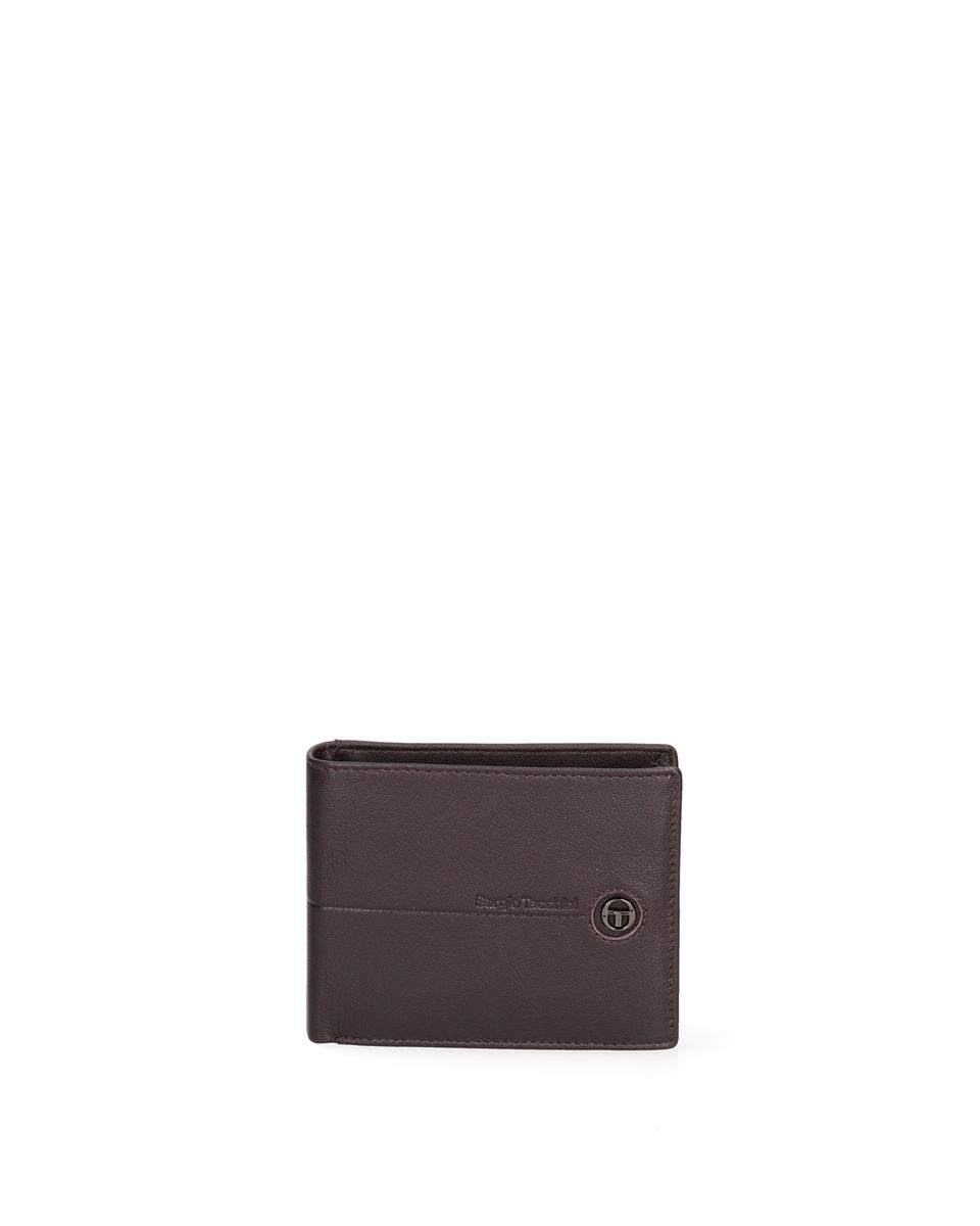 Herren Bifold Leder Geldbörse Braun