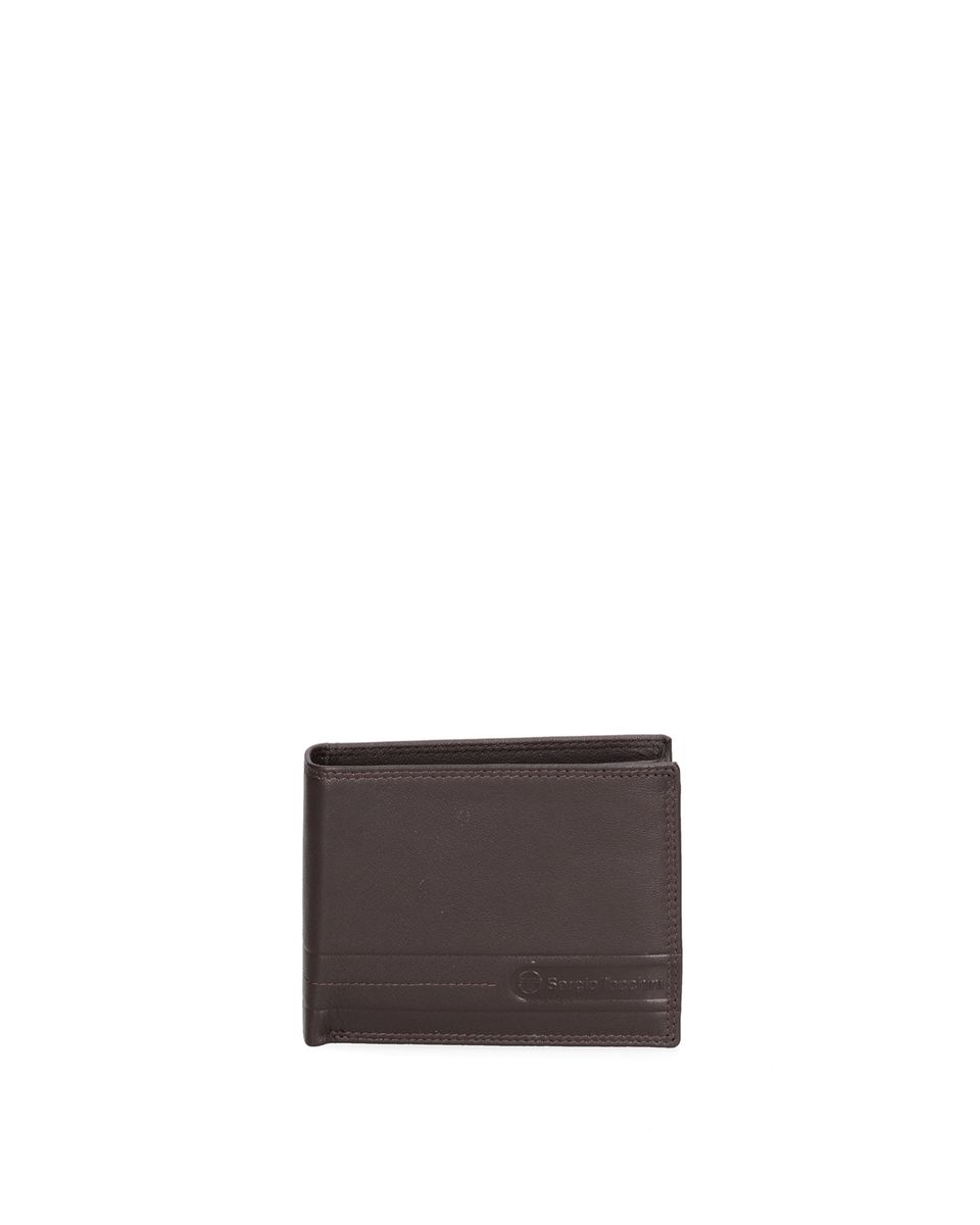 Herren Bifold Leder Geldbörse Braun