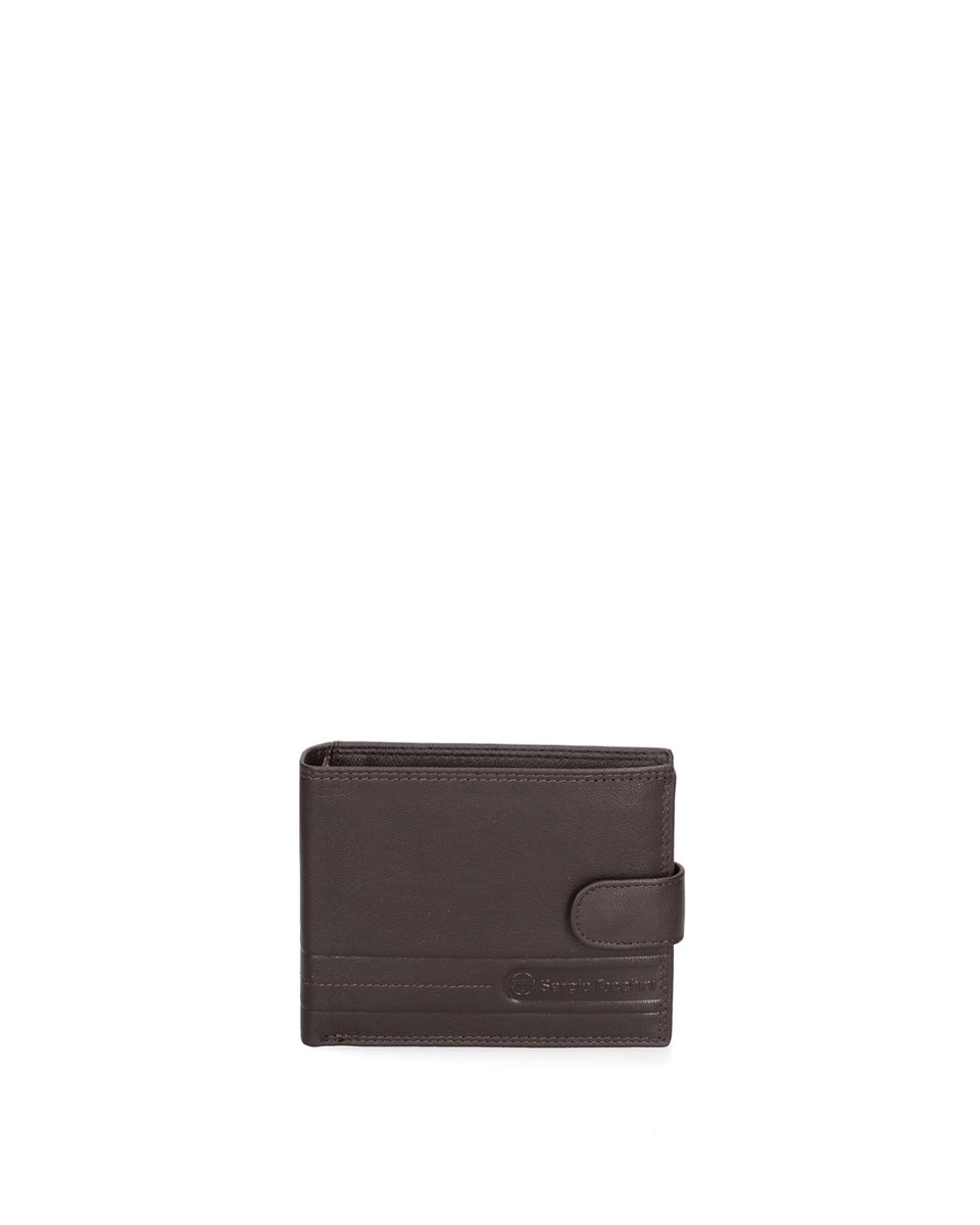 Herren Bifold Leder Geldbörse Braun