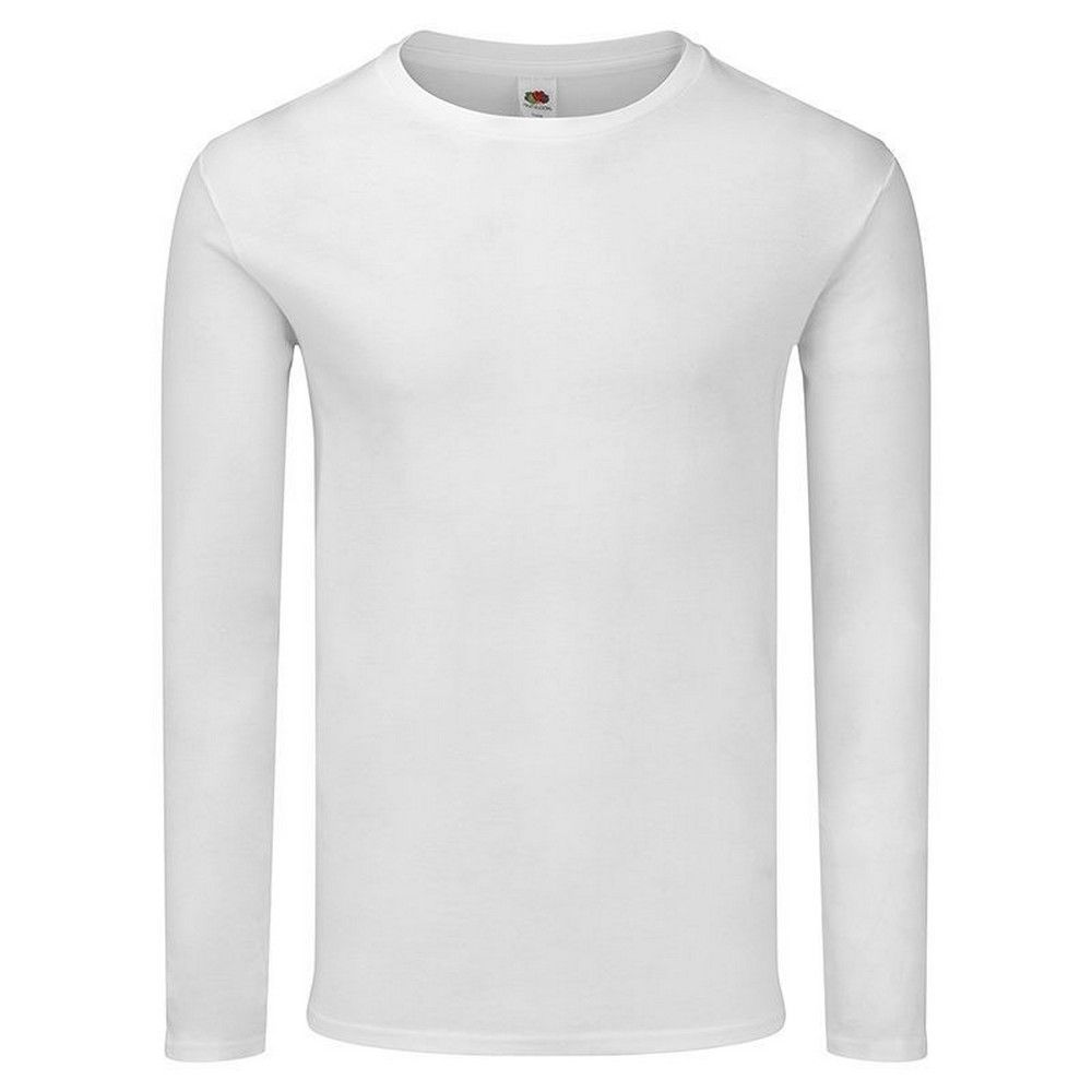 Fruit of the Loom Herren Iconic 150 Langarm T-Shirt (Weiß)