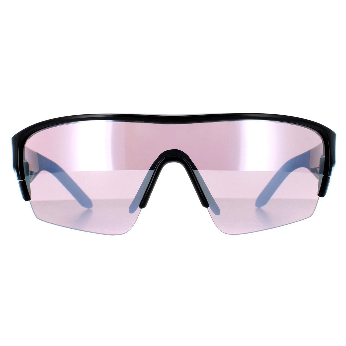 Halbrandlose Schild Sonnenbrille mit getönter Linse