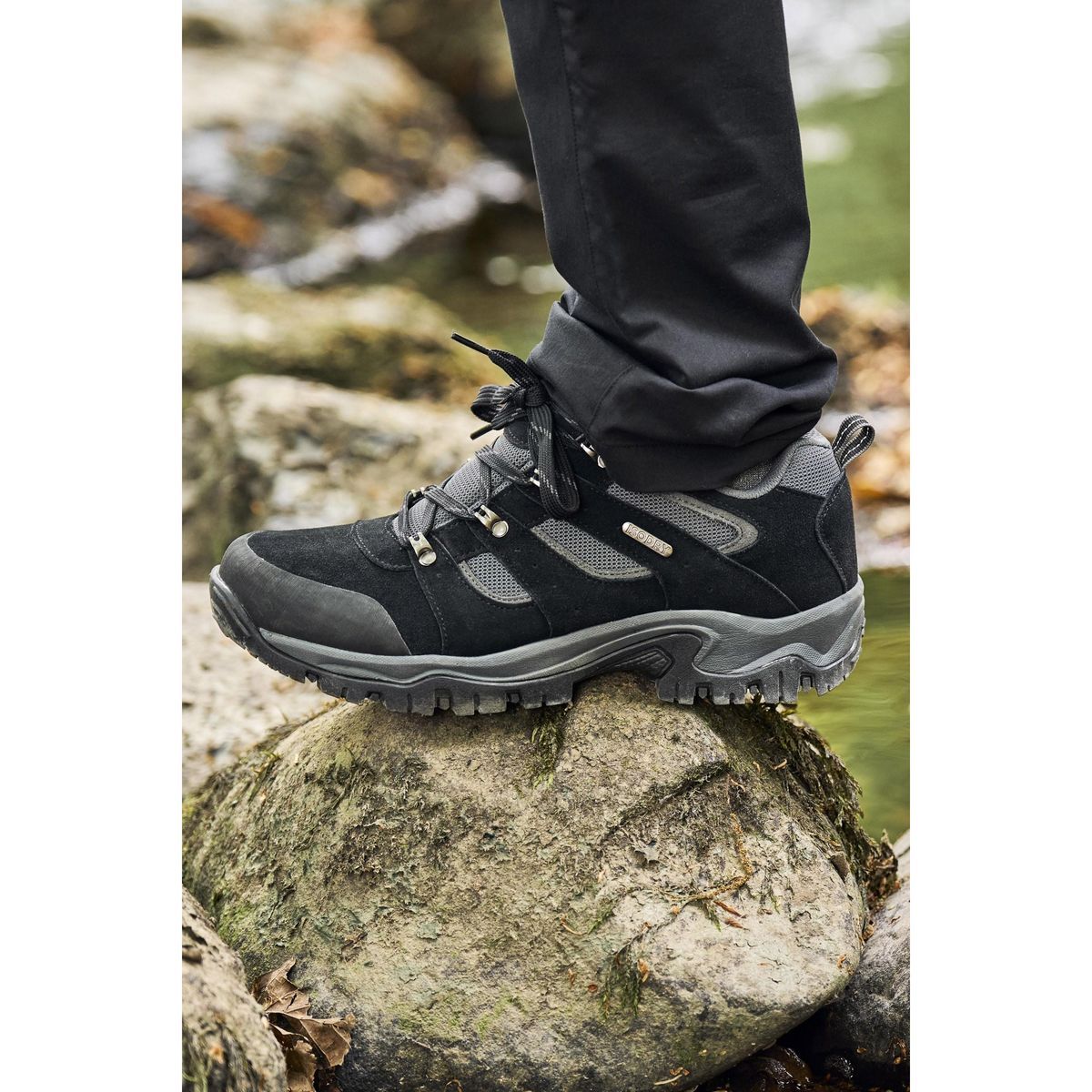 Mountain Warehouse - Herren Wanderschuhe "Voyage", Wildleder (Pechschwarz)