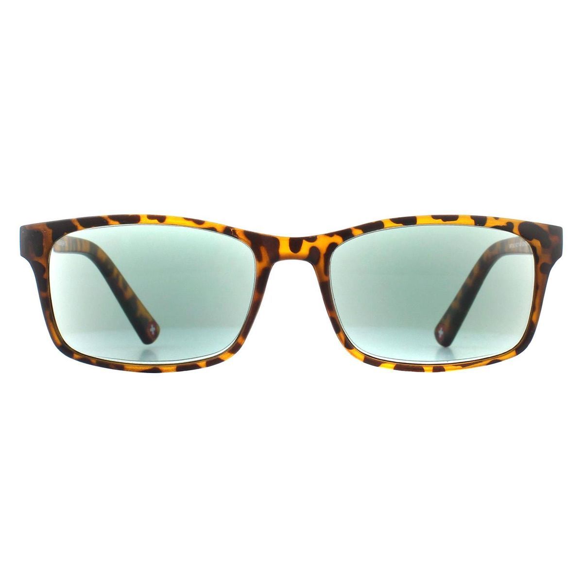 Rechteckige Lesebrille mit Leopardenmuster
