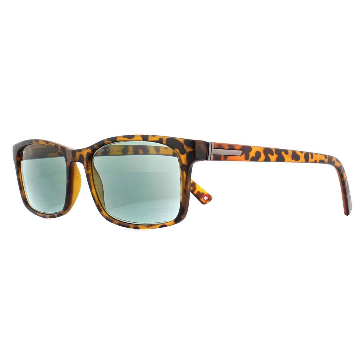 Rechteckige Lese-Sonnenbrille in Schildpatt-Optik