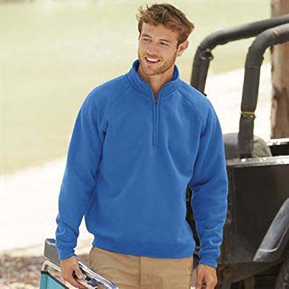 Premium Fleece-Sweatshirt mit Viertelreißverschluss