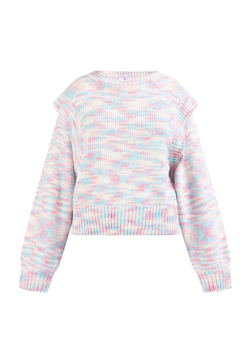 Grobstrickpullover mit Schulter-Overlays