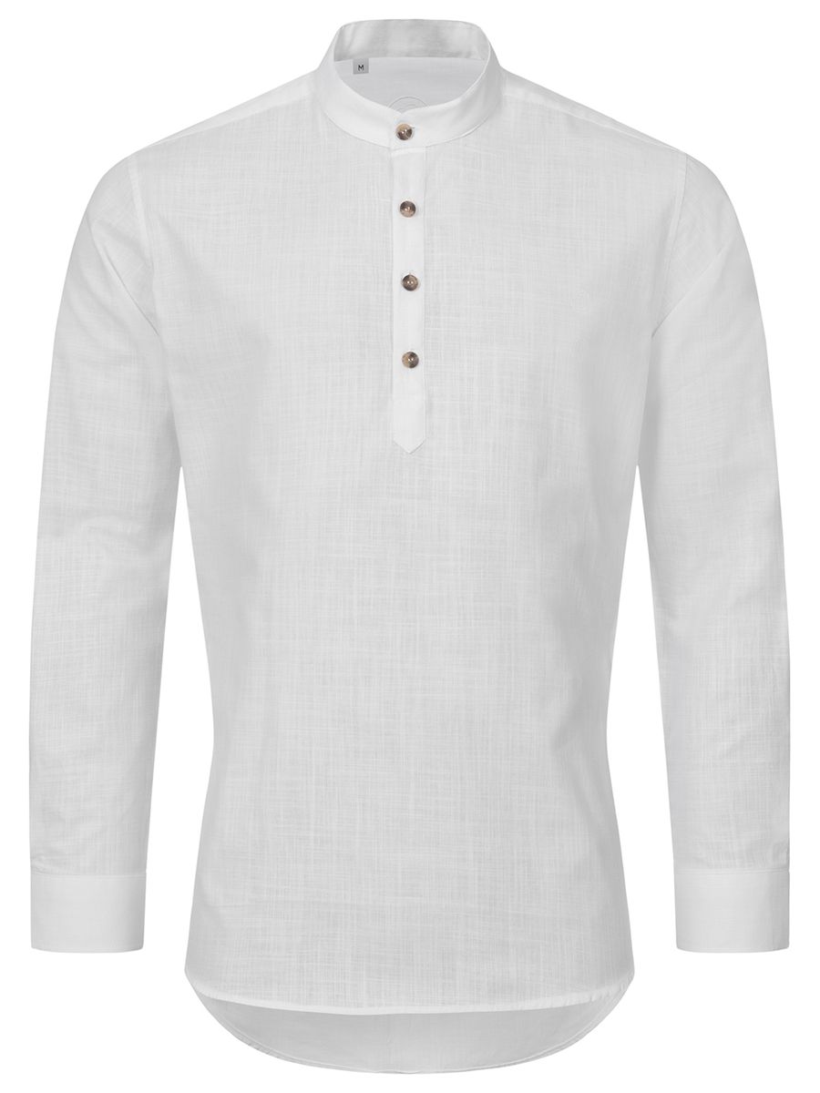 Herren Kurzarmhemd in Leinenoptik