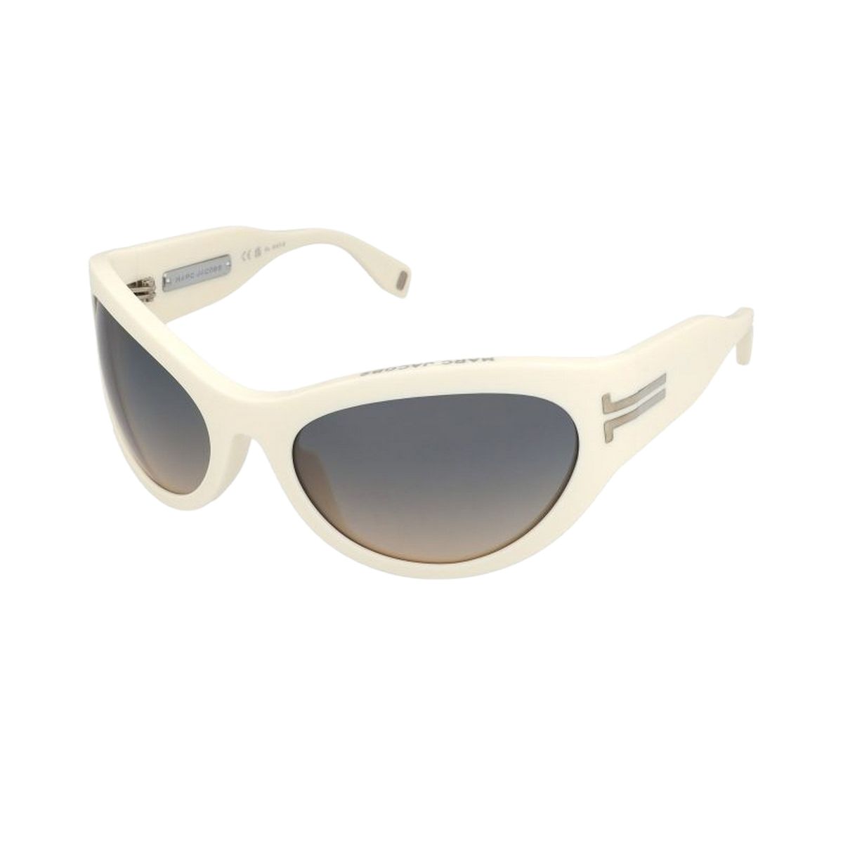Elegante Sonnenbrille aus weißem Acetat