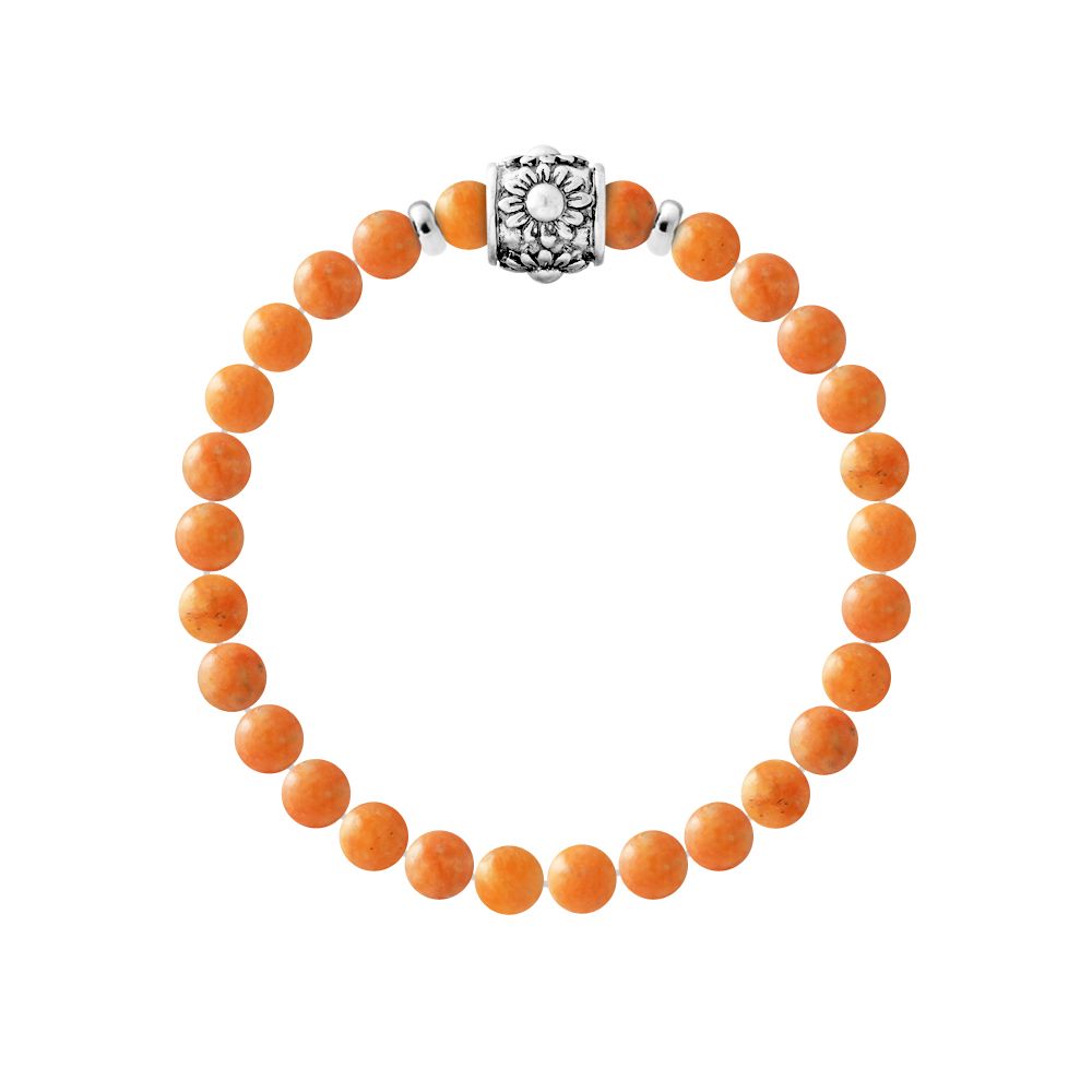 Orange Jaspis Stein Perlenarmband