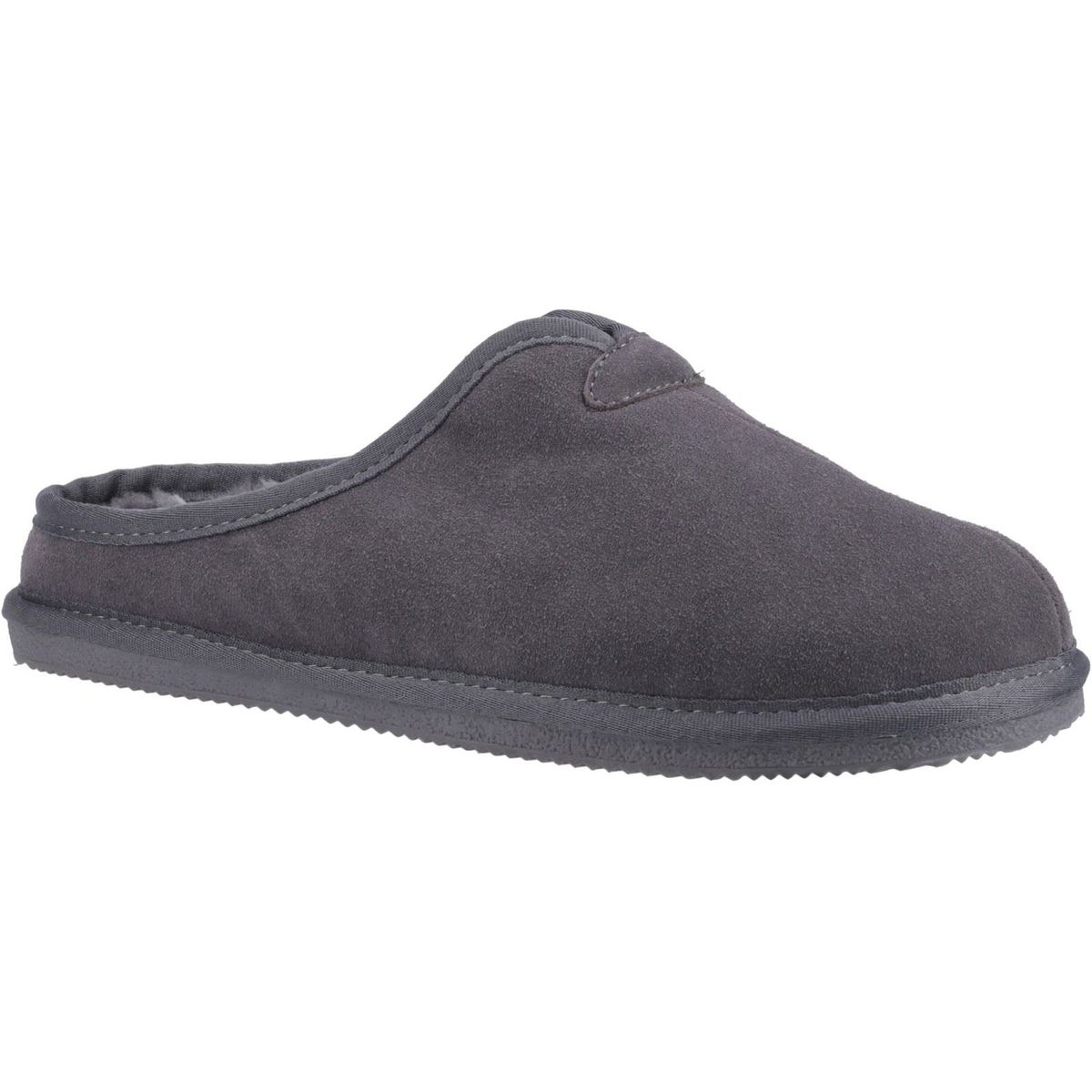Hush Puppies Conrad Wildleder Herren Pantoffeln Grau