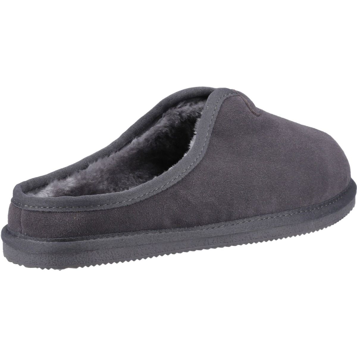 Wildleder-Slipper mit Kunstfellfutter