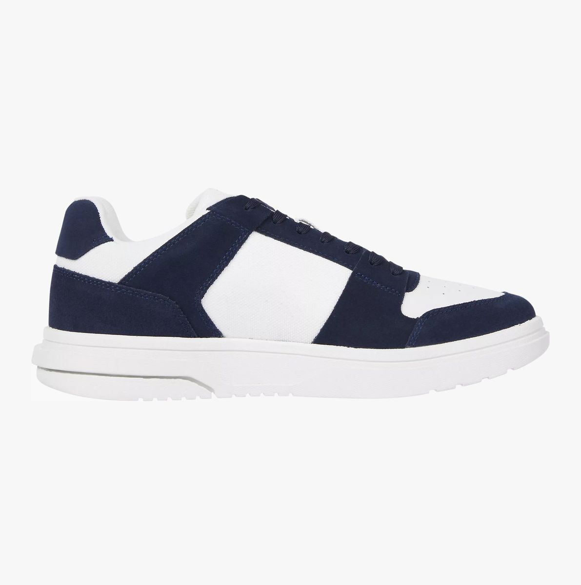 Zweifarbige Low-Top Court Sneakers