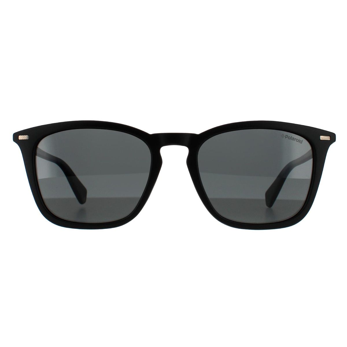 Matt Schwarze Sonnenbrille mit quadratischem Rahmen