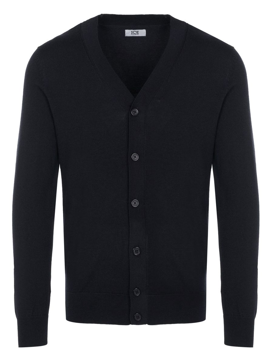 Klassische Wollstrickjacke mit Knopfleiste für Herren
