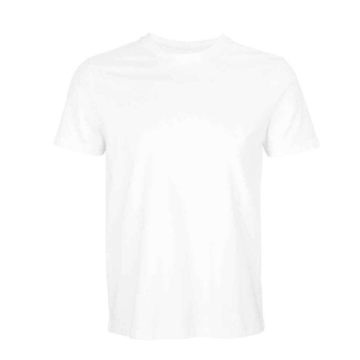 Klassisches weißes T-Shirt mit Rundhalsausschnitt
