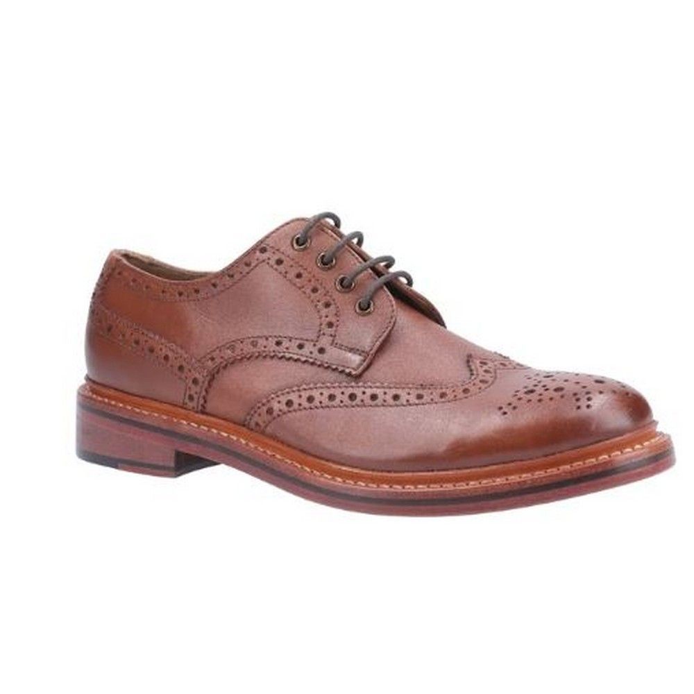Herren Leder Brogue Schnürhalbschuh