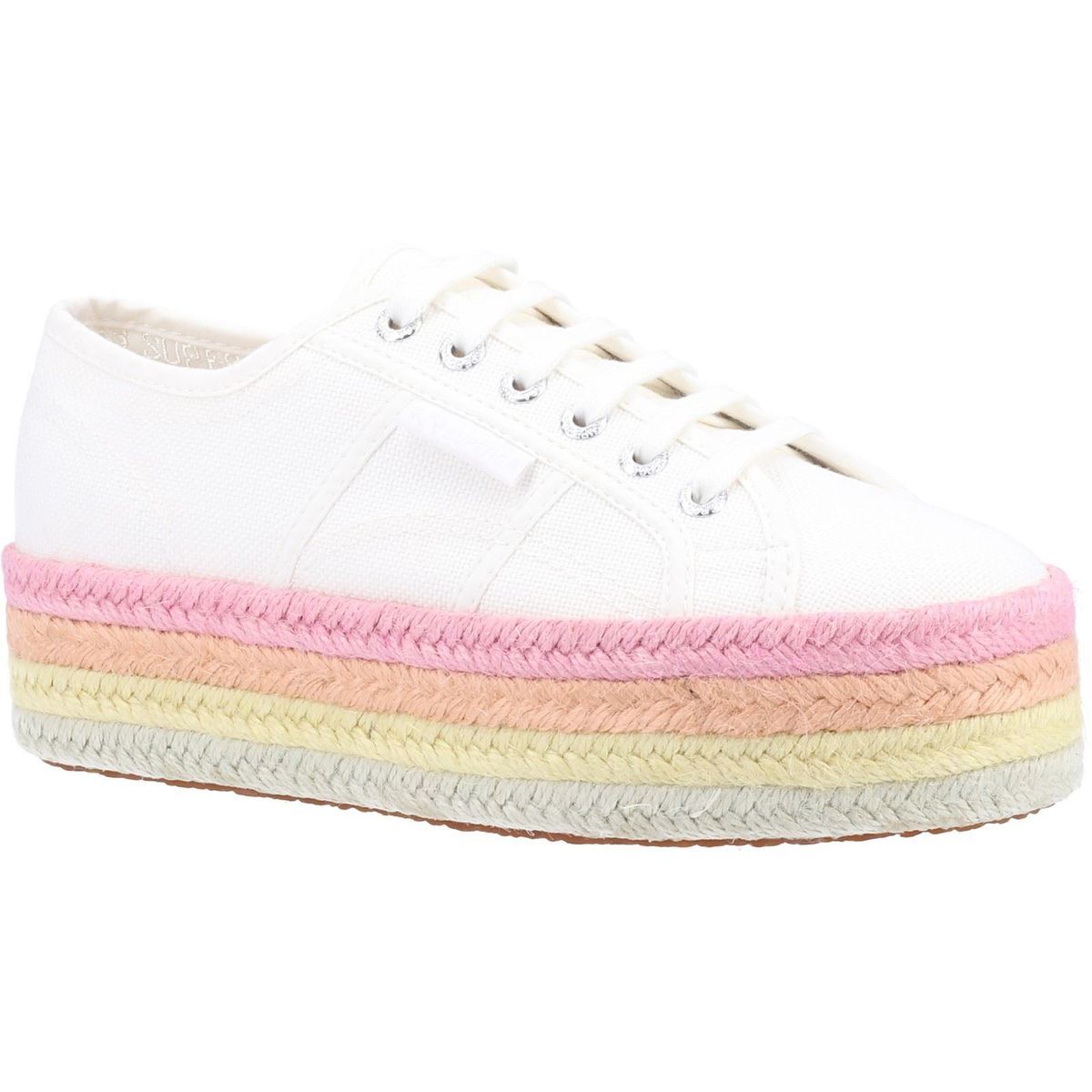 Superga 2790 Multicolor Rope 100% Baumwolle Damen Weiß/Candy Mehrfarbig Turnschuhe