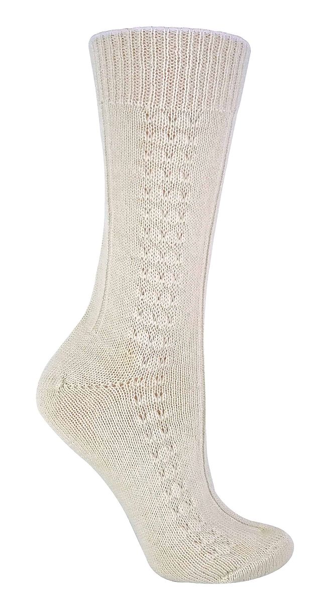 1 Paar Damen leichte weiche kuschelige gestrickte 100% reine Wolle Bettsocken