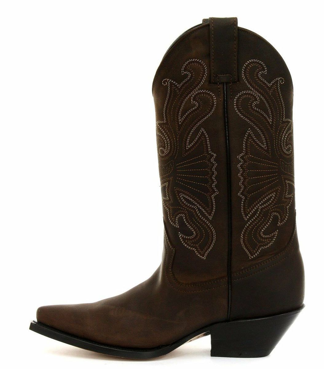 Traditionelle Western-Cowboystiefel aus Leder