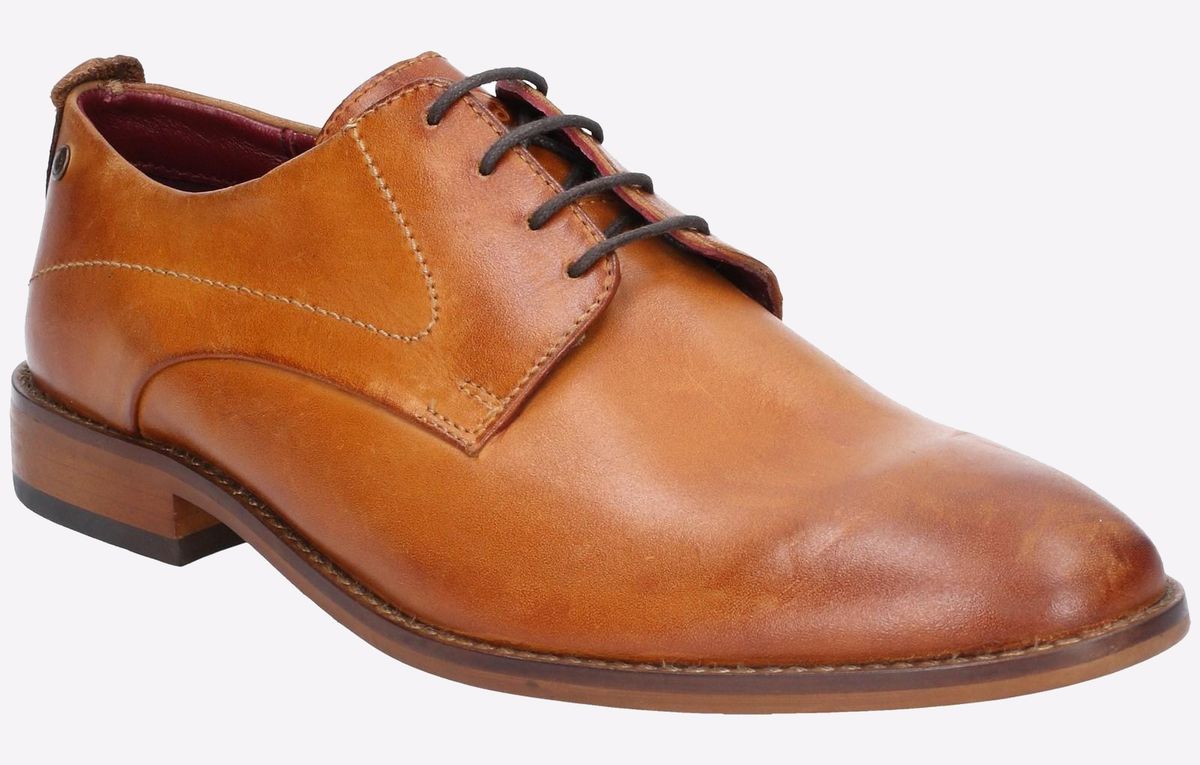 Klassischer Plain-Toe Leder Derby