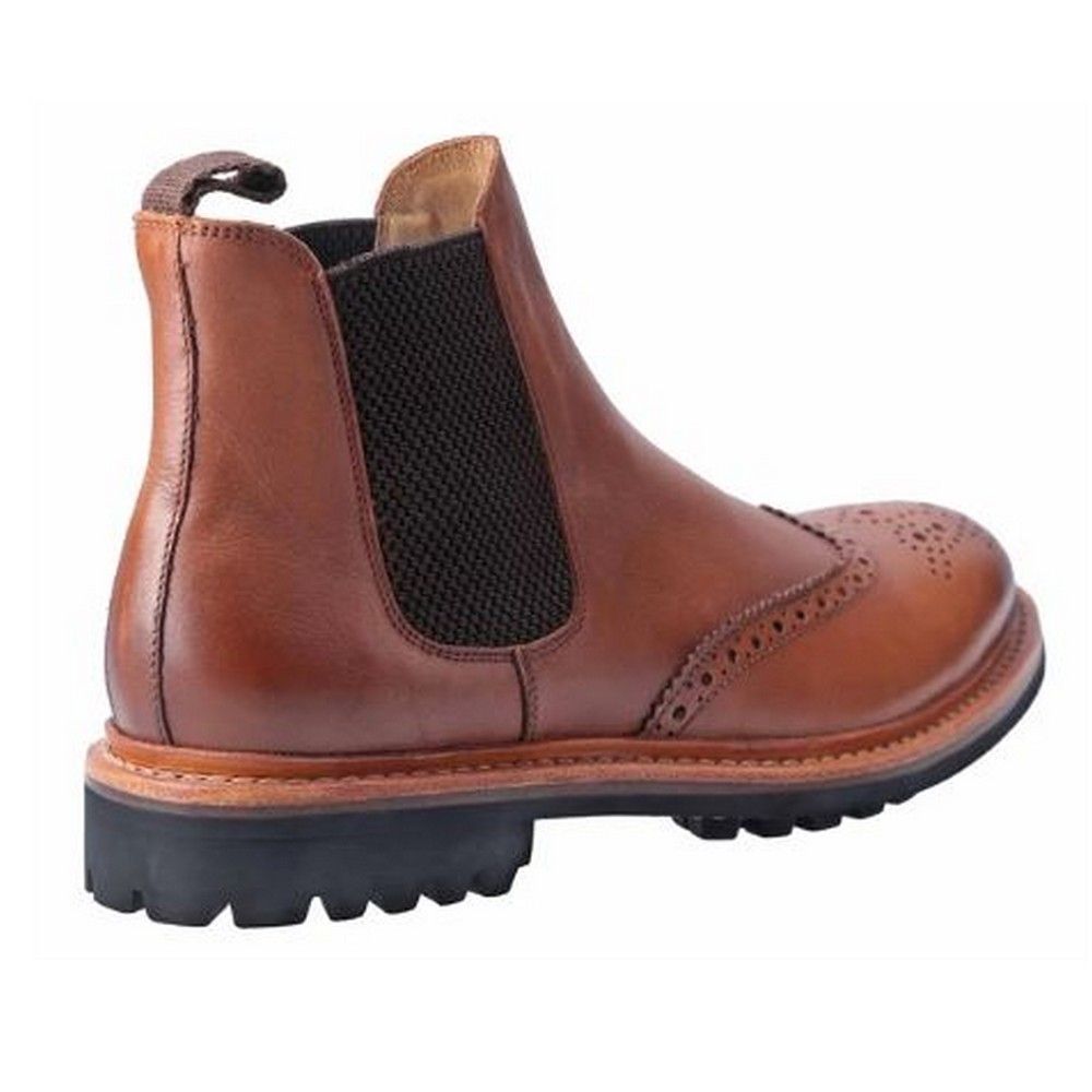 Chelsea-Boots mit Budapester Muster