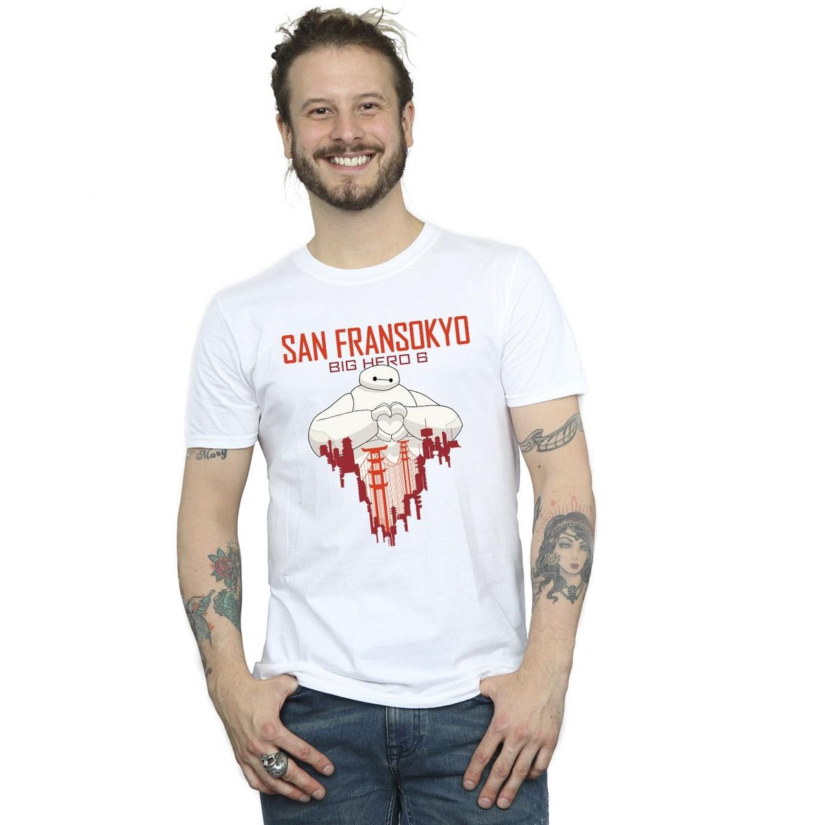 San Fransokyo Grafik-Print T-Shirt