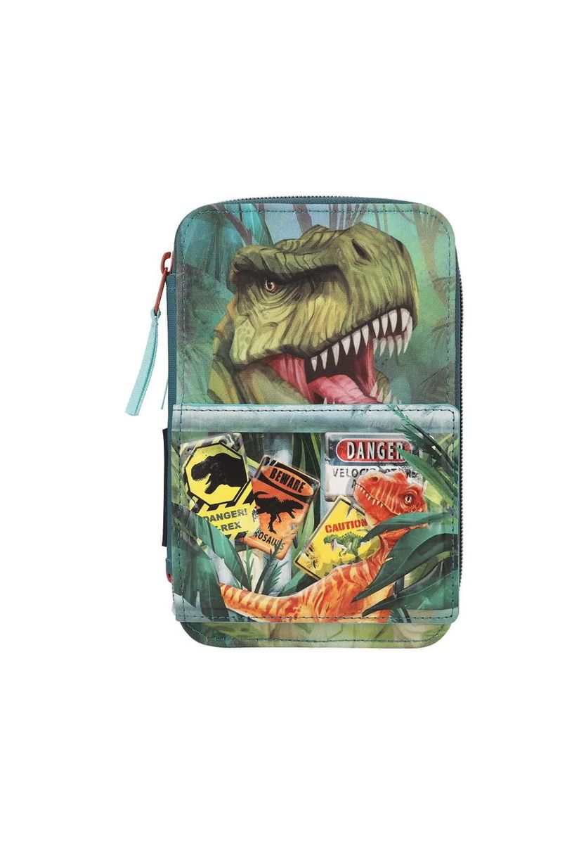 DEPESCHE Federtasche Danger Dino World 21 x 13 7,5 cm, mehrfarbig, 99