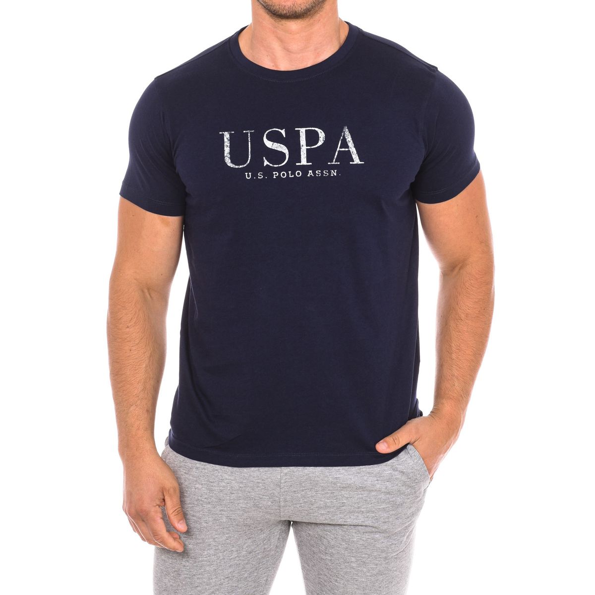 Klassisches Baumwoll-T-Shirt mit Logo-Print