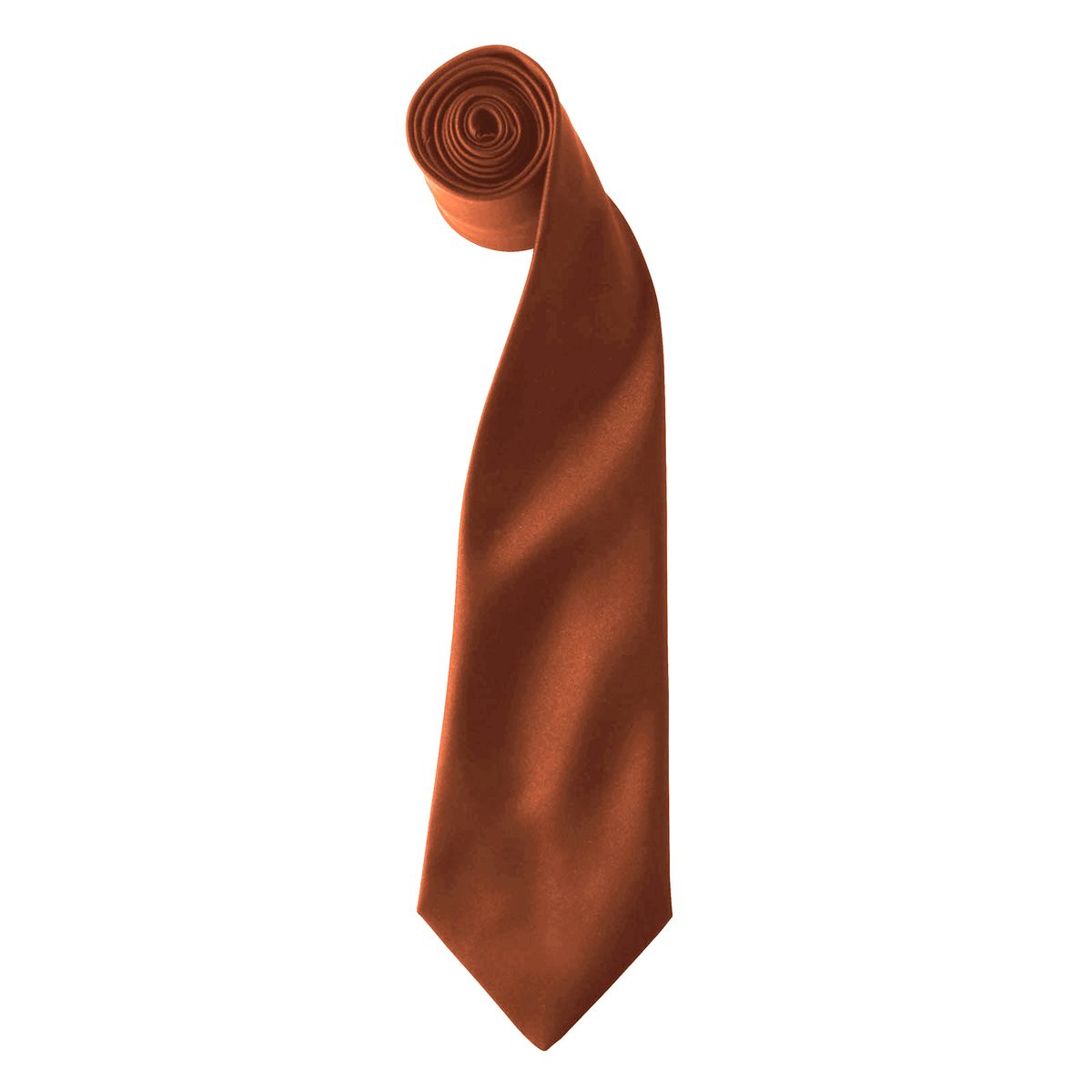 Herren Kastanienbraune Satin-Clip-Krawatte
