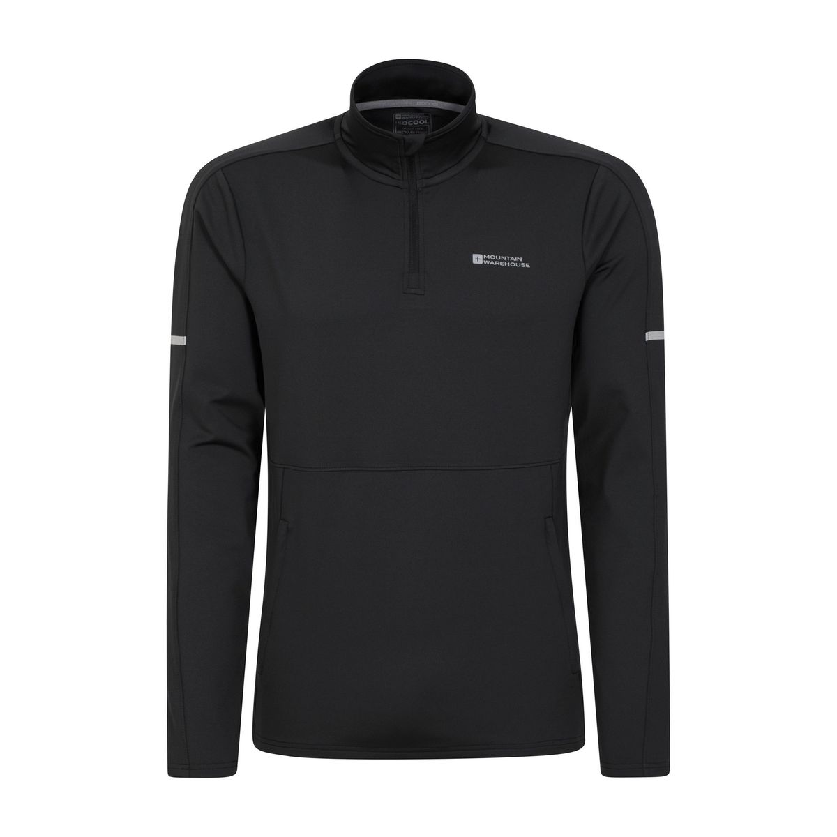 Mountain Warehouse - "Core" Midlayer mit halbem Reißverschluss für Herren (Schwarz)