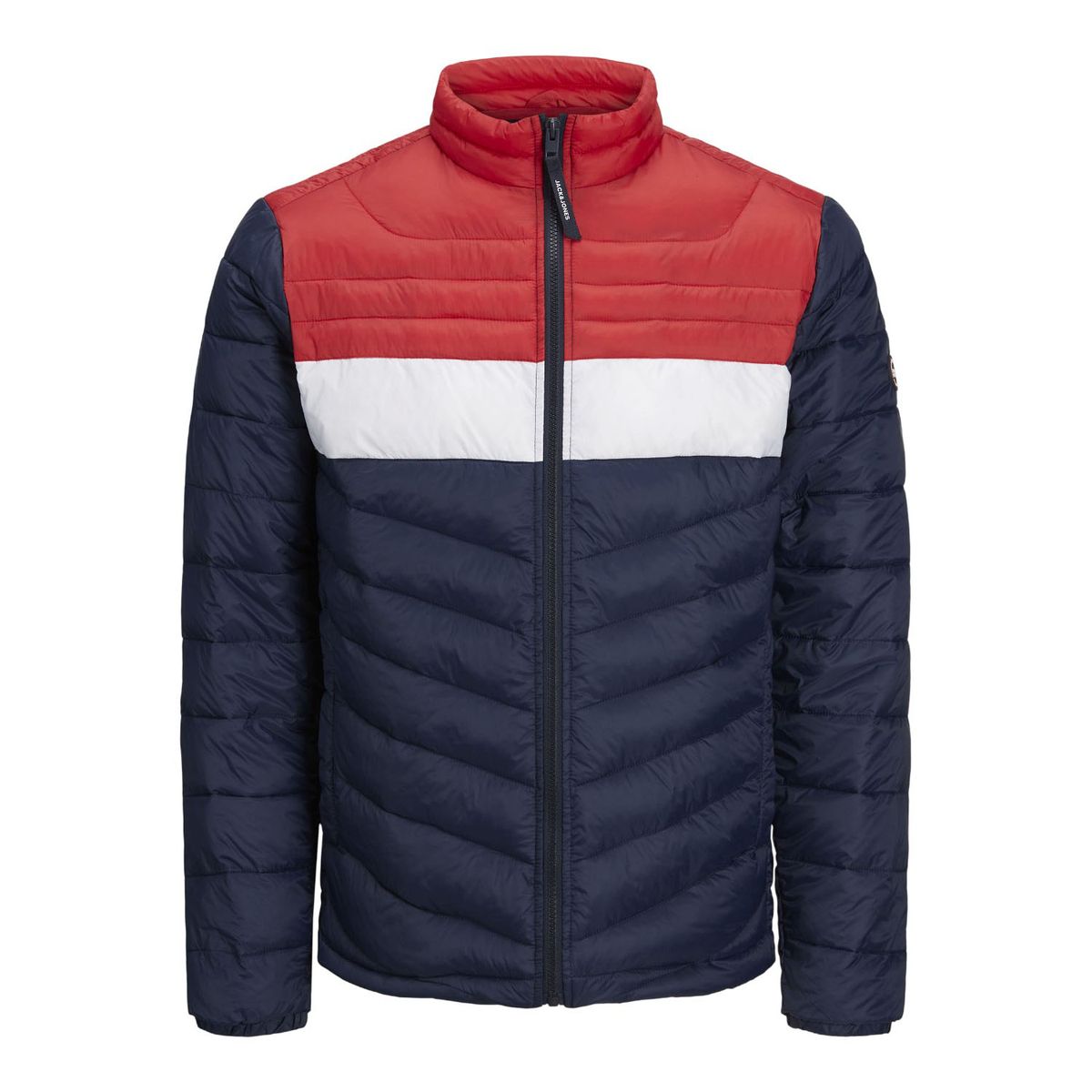 Colorblock Steppjacke mit Polsterung