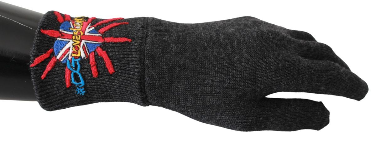 Bestickte Wollhandschuhe für Herren