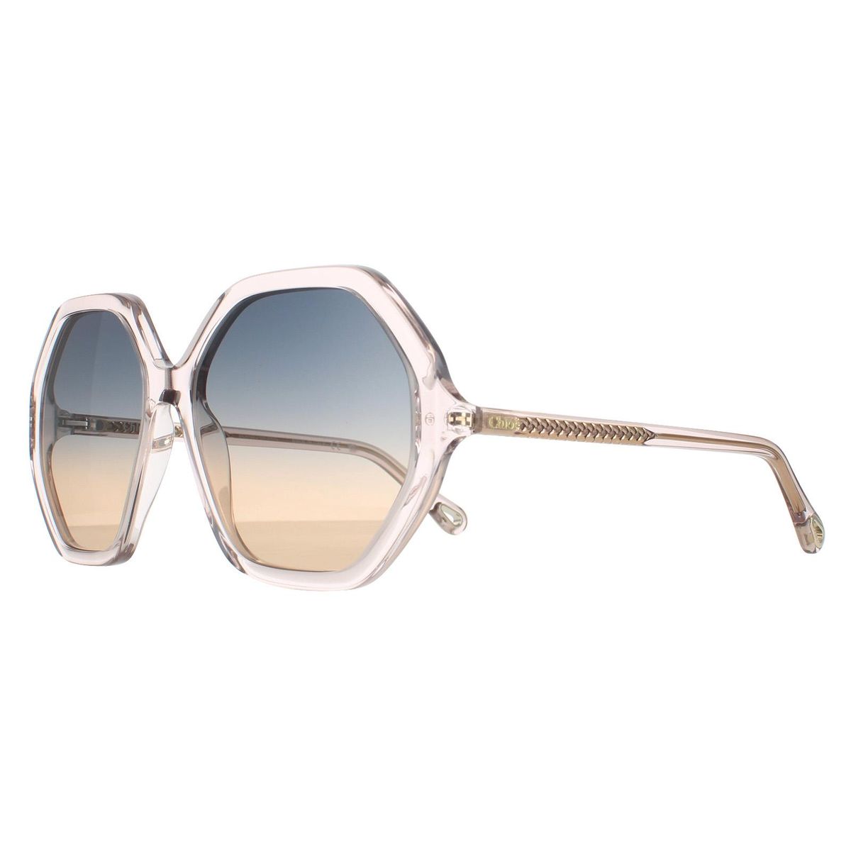 Hexagonale Sonnenbrille mit Farbverlauf