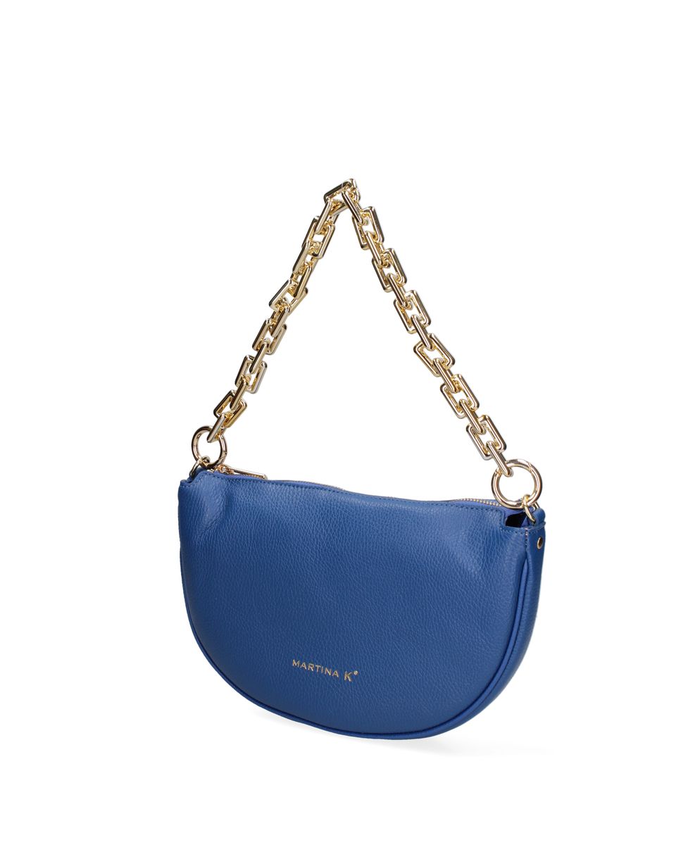 Schultertasche in Halbmondform mit Gliederkette