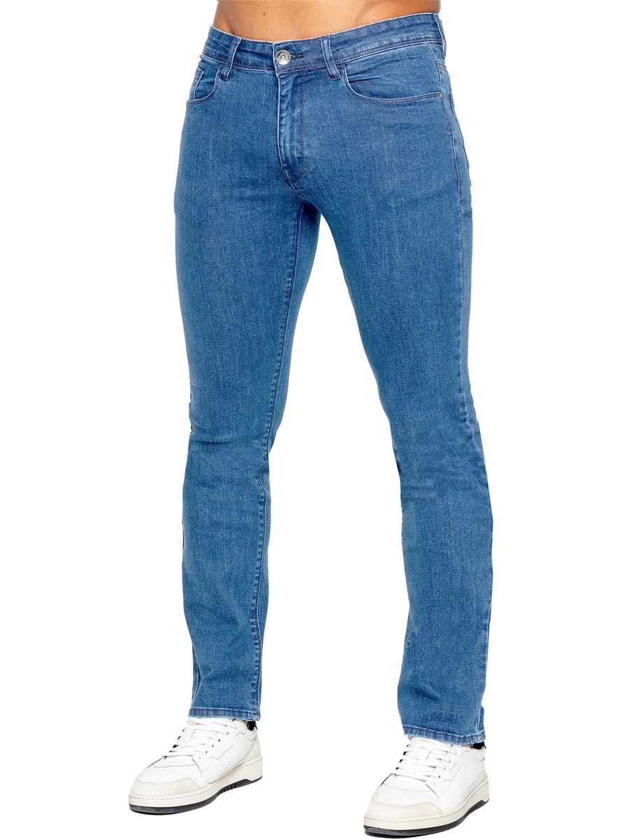 Herren Straight Leg Jeans - Hellblau