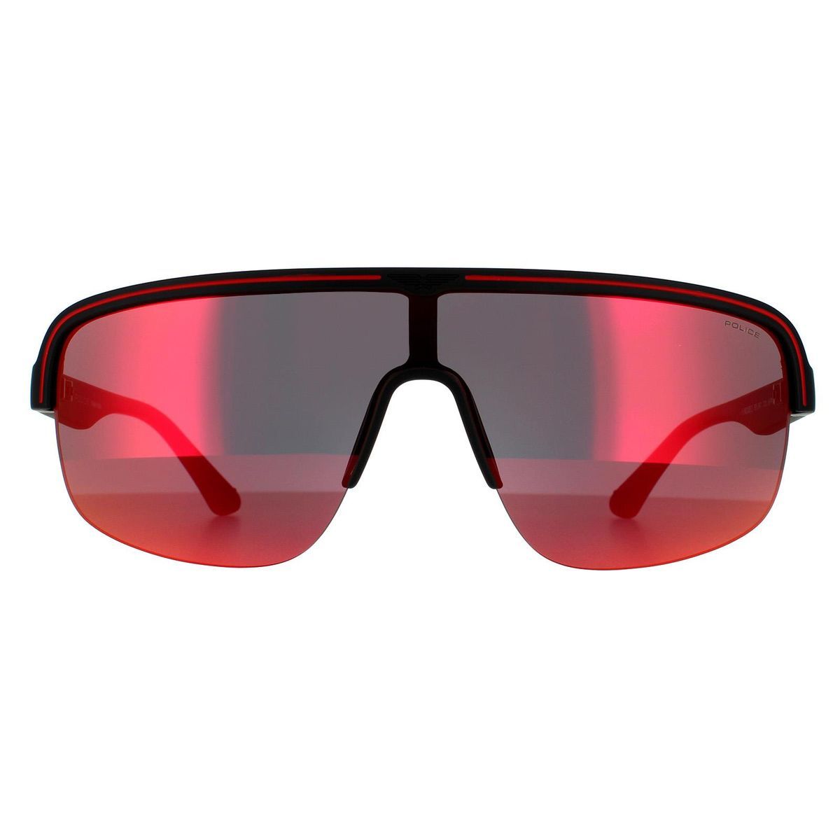 Halbrandlose Sportliche Shield-Sonnenbrille