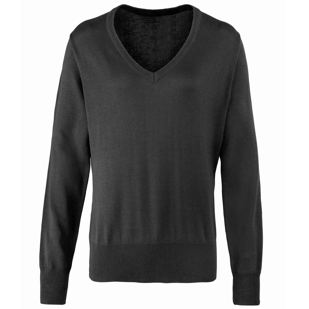Klassischer Strickpullover mit V-Ausschnitt