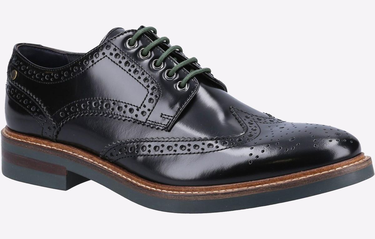 Polierte Wingtip Brogue Lederschuhe