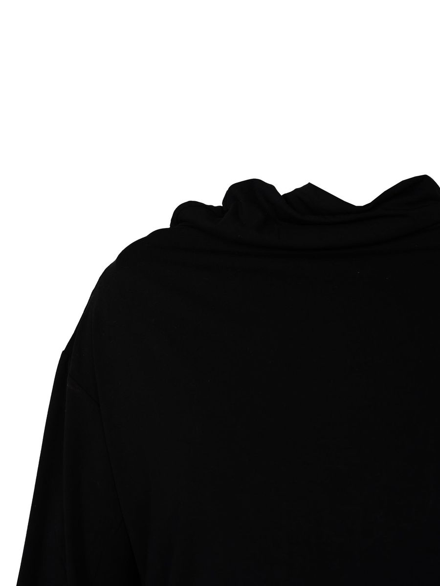 Grobstrick-Pullover mit hohem Kragen