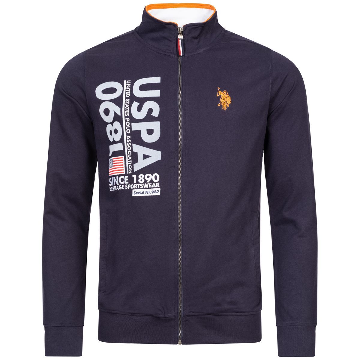Herren Track Jacket mit Reißverschluss und Logo