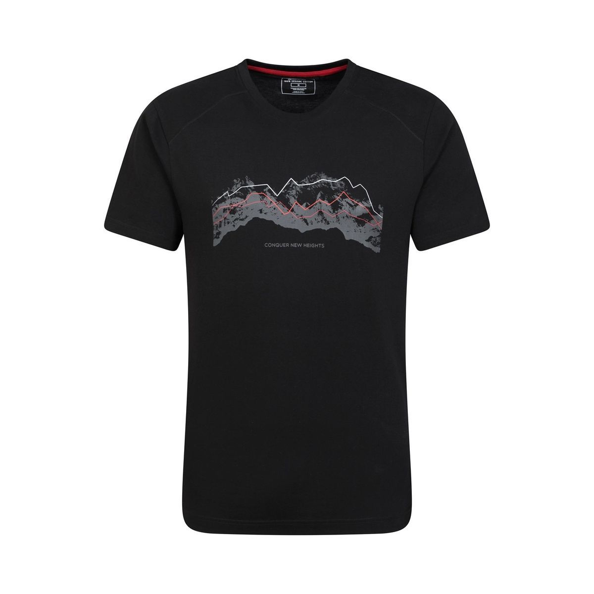 Mountain Warehouse Herren Tech Mountains Bio T-Shirt (Schwarz)