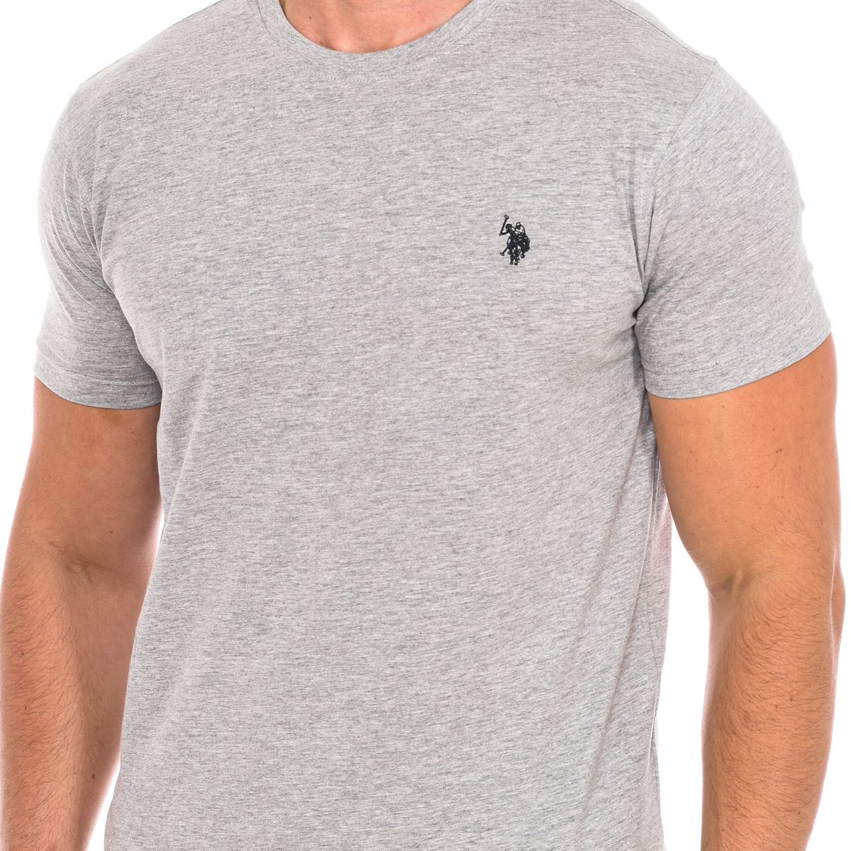 Klassisches Baumwoll-T-Shirt mit Stickerei