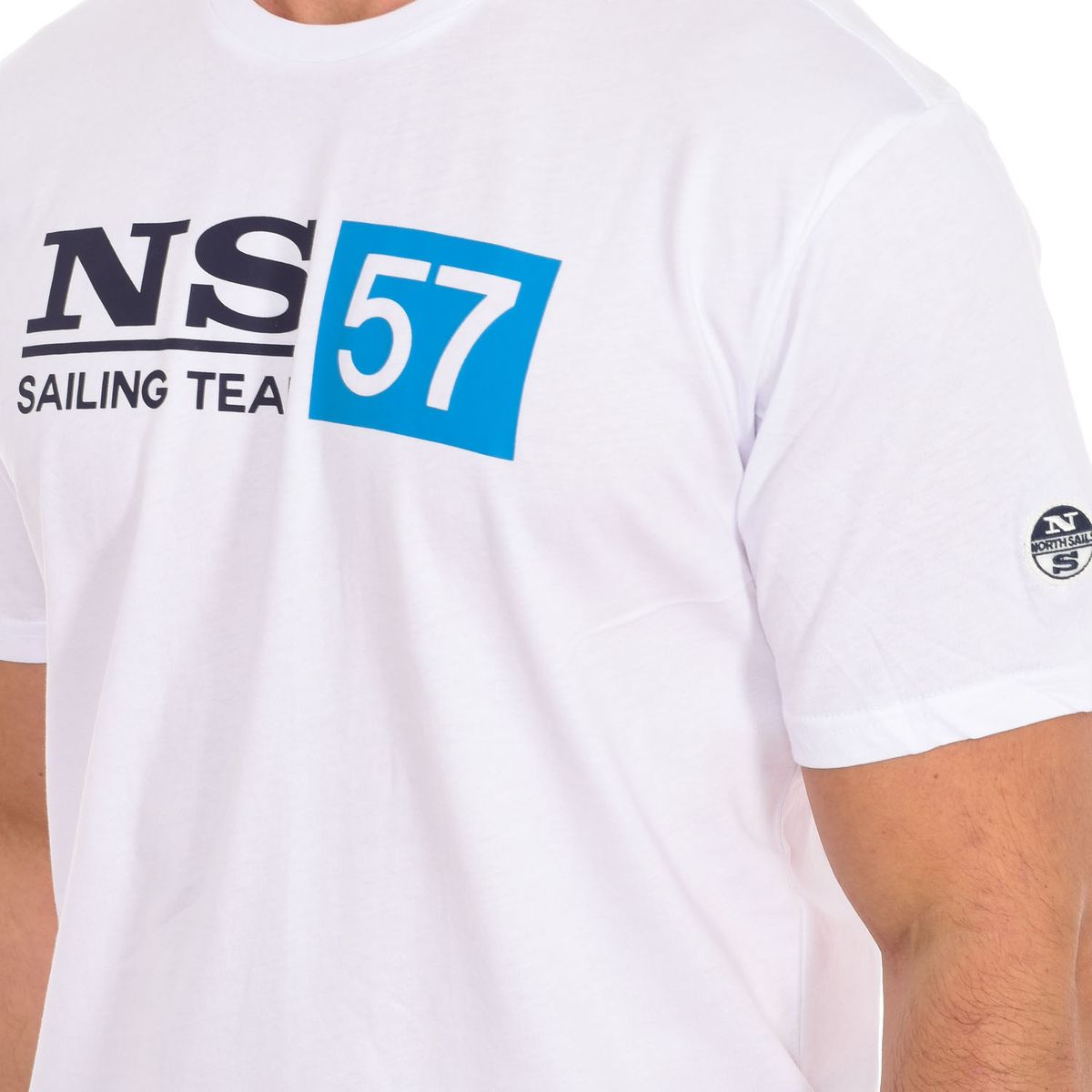 Baumwoll-T-Shirt mit Sailing-Team-Grafik