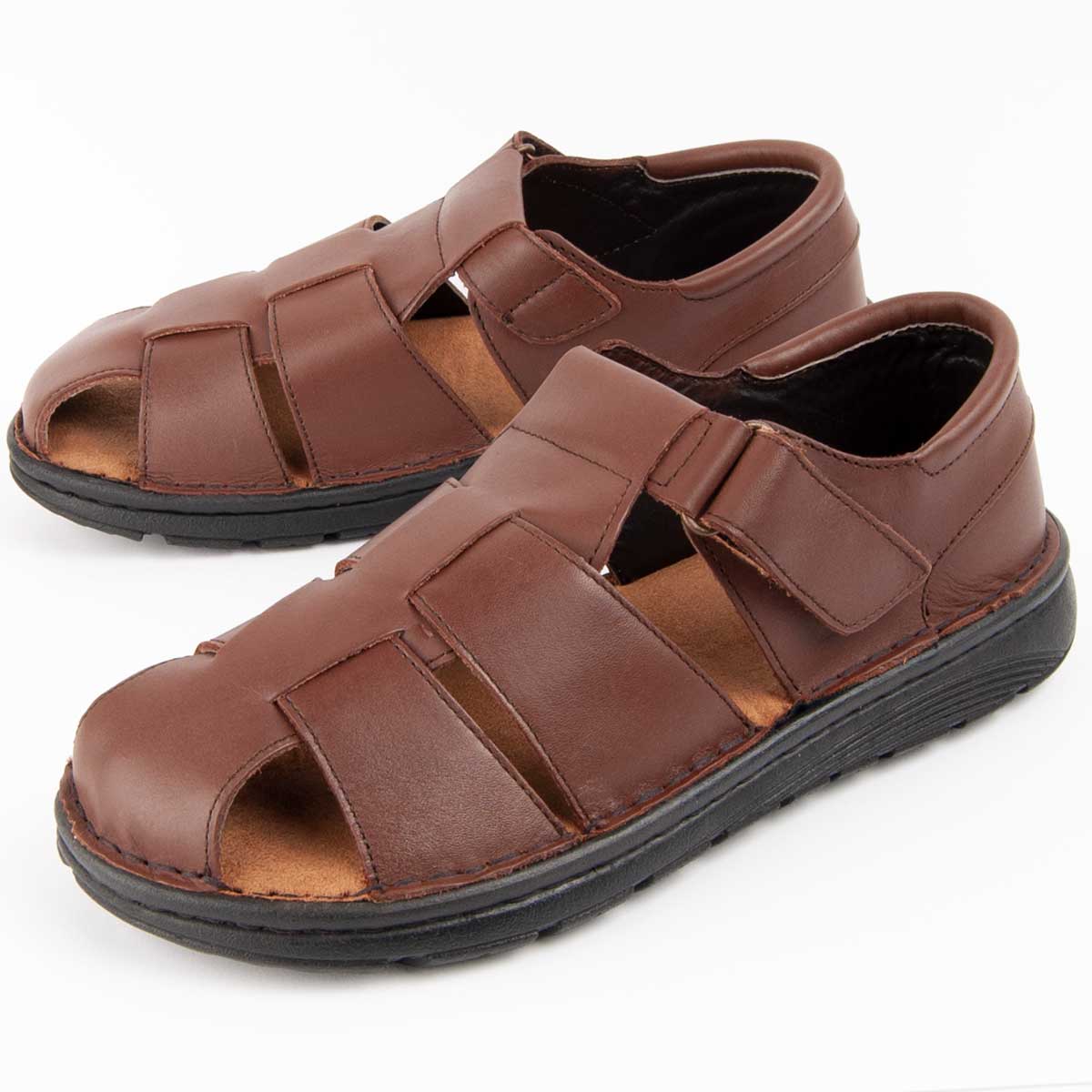 Herren Leder Fisherman Sandalen