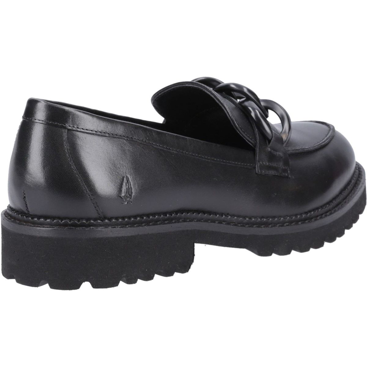 Chunky Leder-Loafer mit Kettendetail