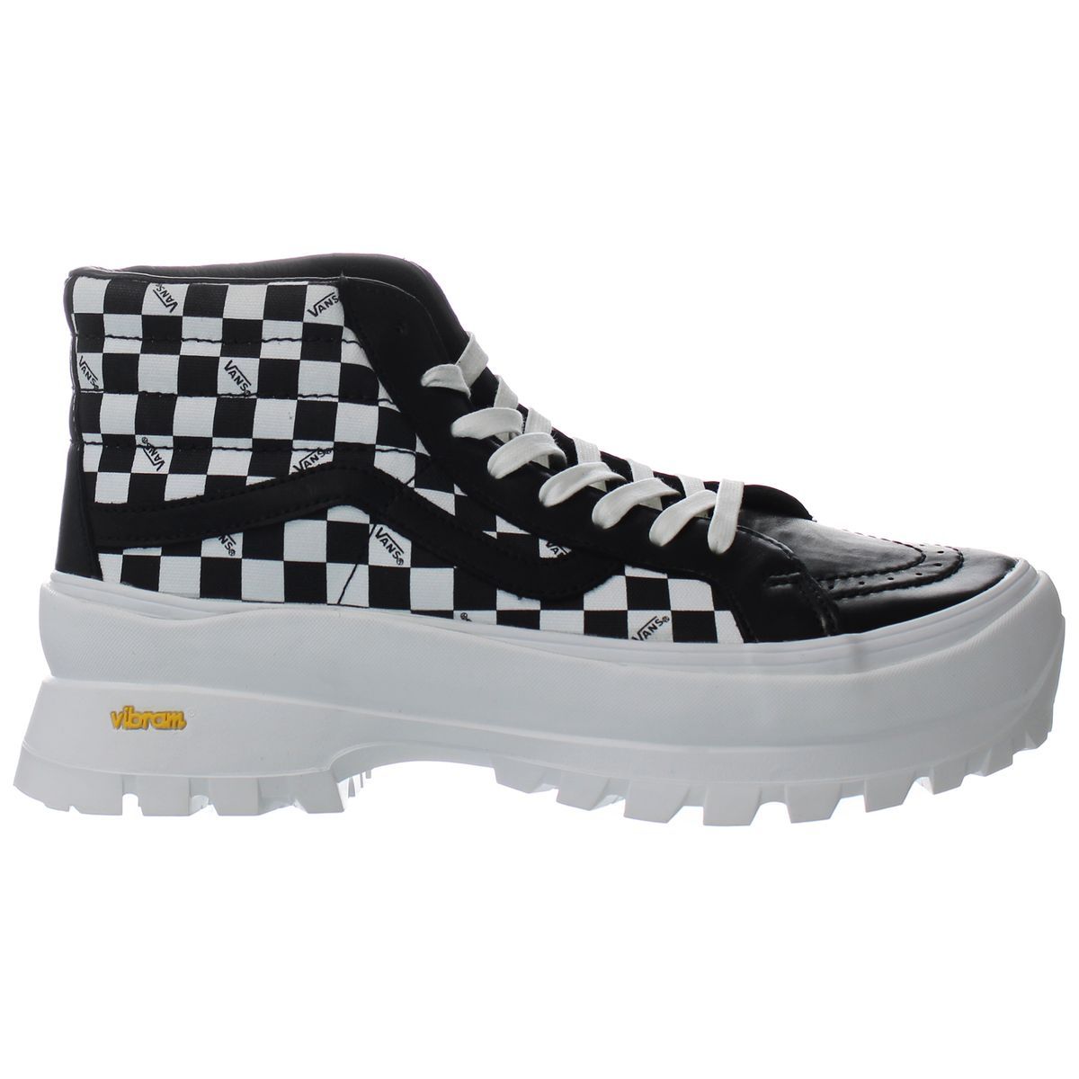 Schachbrettmuster Plateau High-Top Sneaker