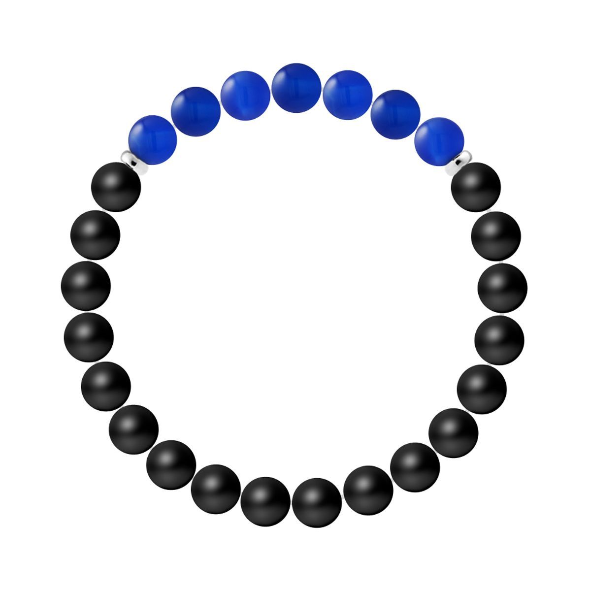 Elastisches Perlenarmband mit Achatsteinen