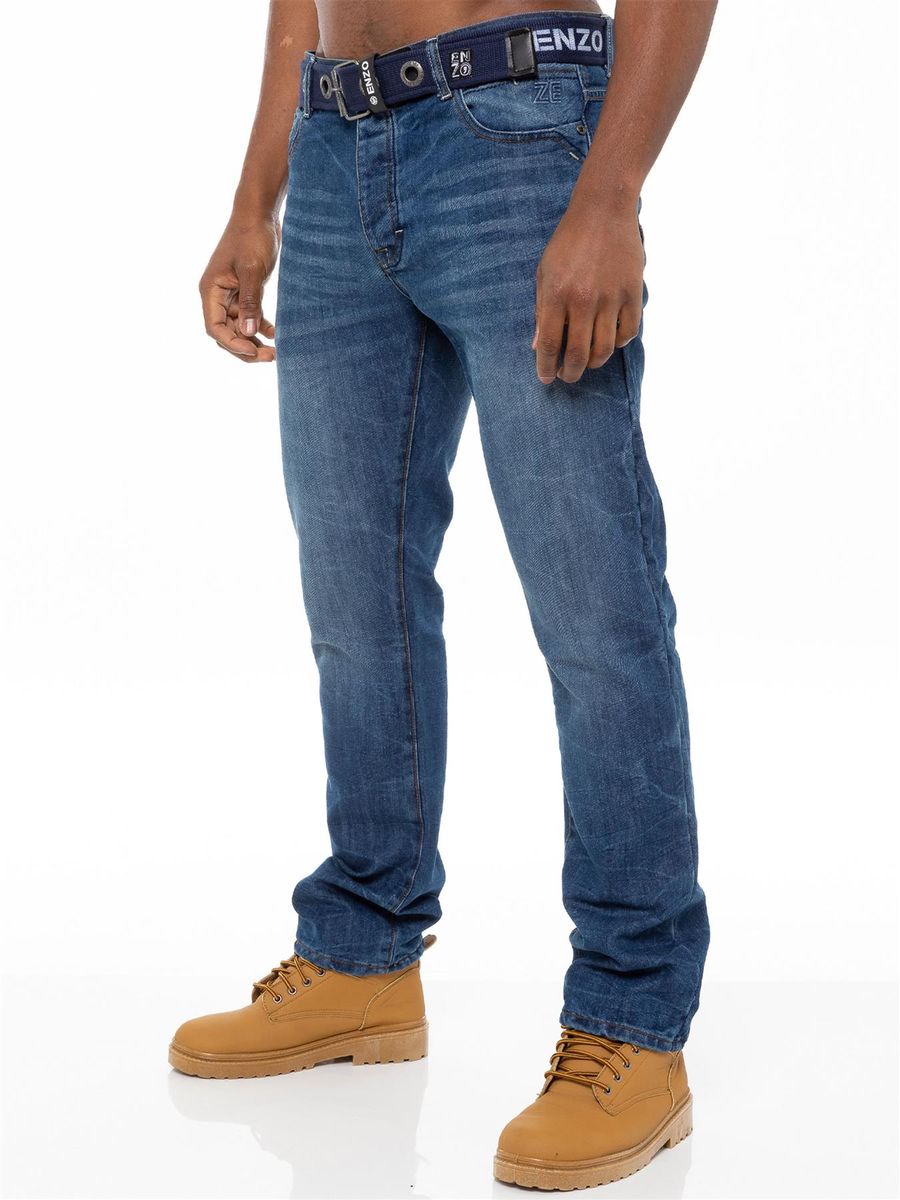Herren Straight Fit Denim Jeans